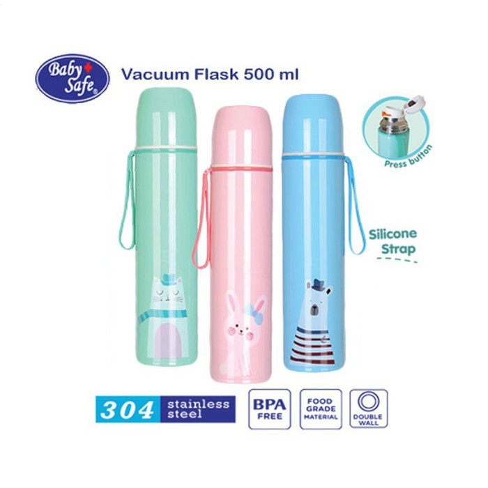 Baby Safe Termos 500mL Karakter Vacuum Flask Stainless Steel TER04