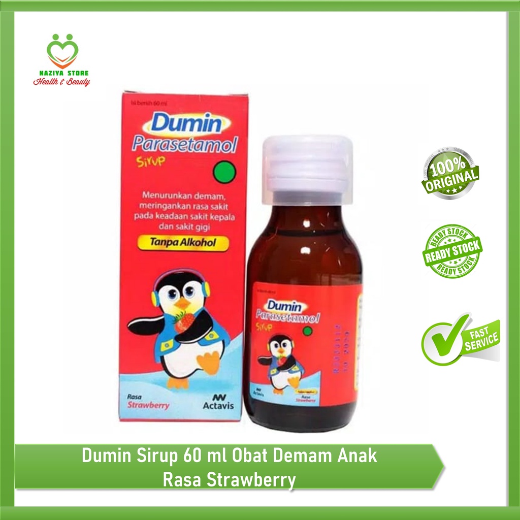 DUMIN Sirup 60 ml Obat demam dan sakit gigi anak