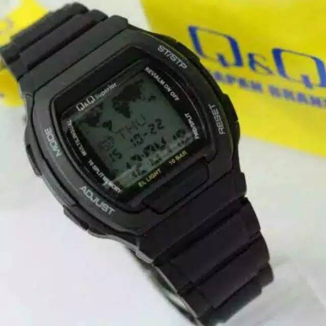 Jam Tangan Pria Digital Databank Q&amp;Q QnQ QQ MMW3 MMW3P MMW3P101Y Original Water Resistant 10 BAR