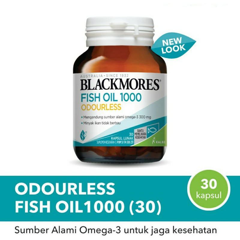 Blackmores Odourless Fish Oil 1000 (30)/ daya tahan tubuh