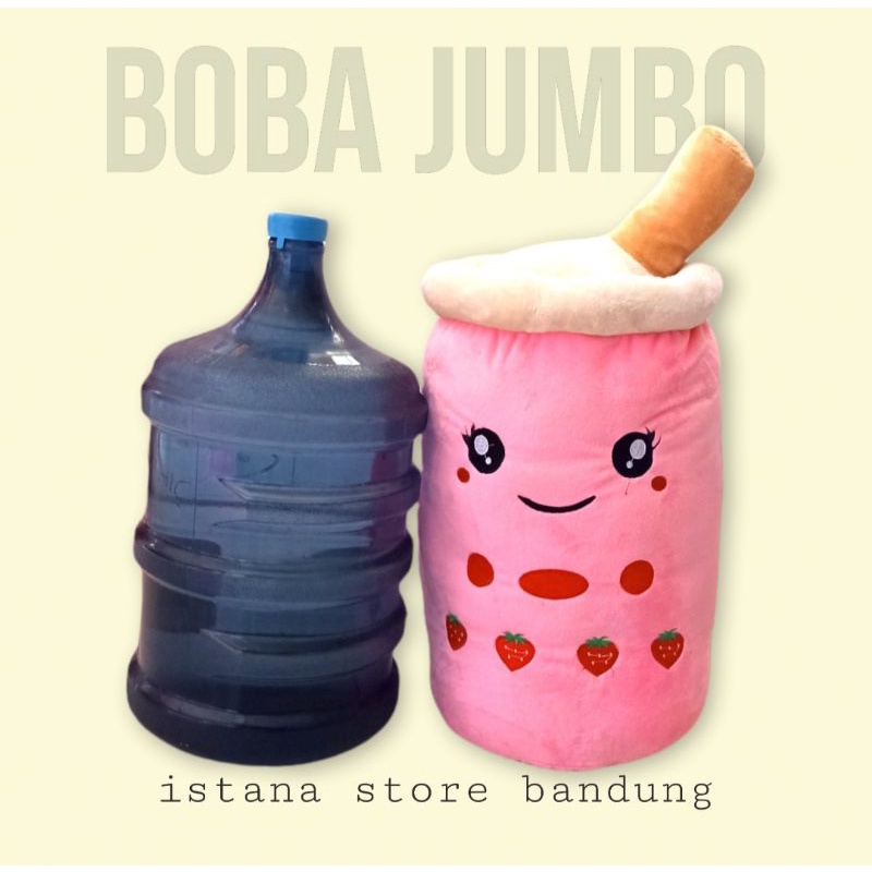 Boneka Boba Jumbo Lucu Lembut Cangkir Milk Tea Bahan Yelvo 50 cm Label SNI Murah Viral