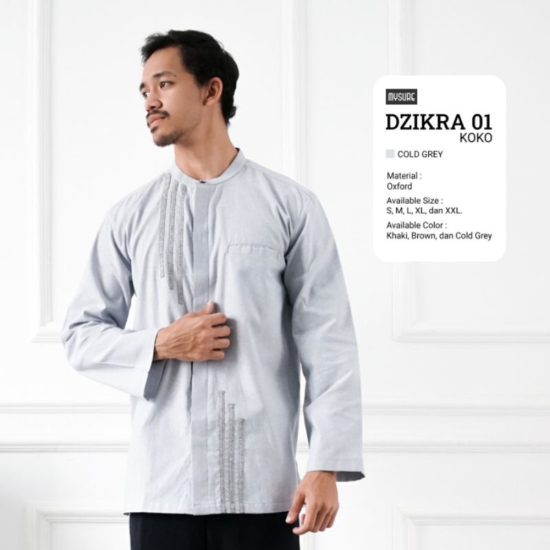 Koko Lengan Panjang Dewasa ZIKRA Baju Muslim Laki-laki