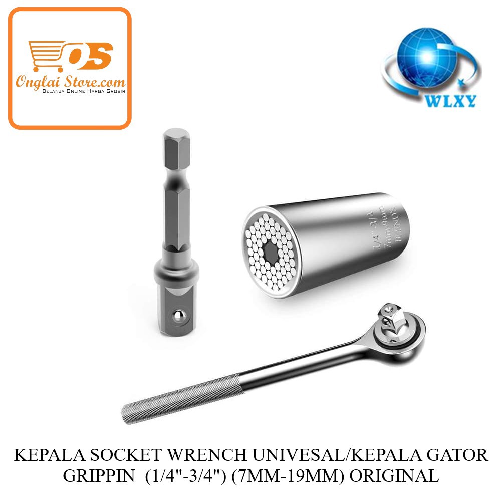 KEPALA SOCKET WRENCH UNIVERSAL/KEPALA GATOR GRIPPIN  (1/4