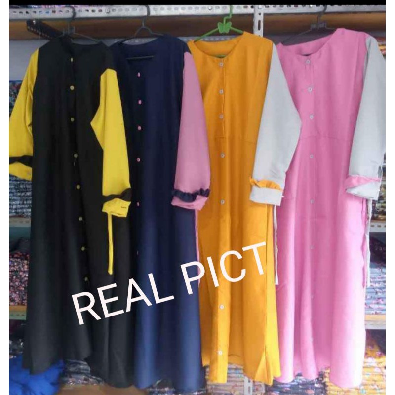 DRESS MUSLIM•• GAMIS MOSCREPE MECCA°° GAMIS TERBARU  [NO HIJAB]