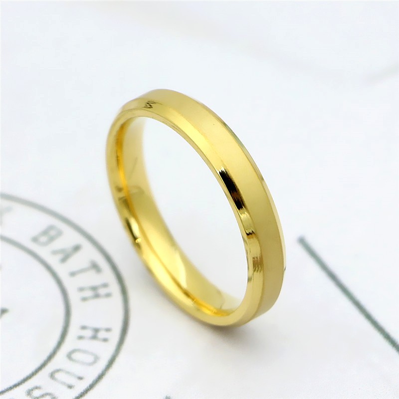 [New Product] Cincin Couple / Tunangan / Nikah / Pasangan / Titanium C089 Gold