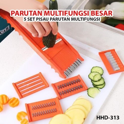 Parutan Serbaguna 5in1 Parutan sayur Multifungsi Alat parut sayur buah slicer peeler