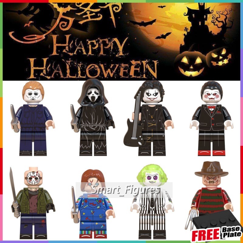 Wm6075 Mainan Figure Mini Model Jason Beetlejuice Freddy Untuk Halloween