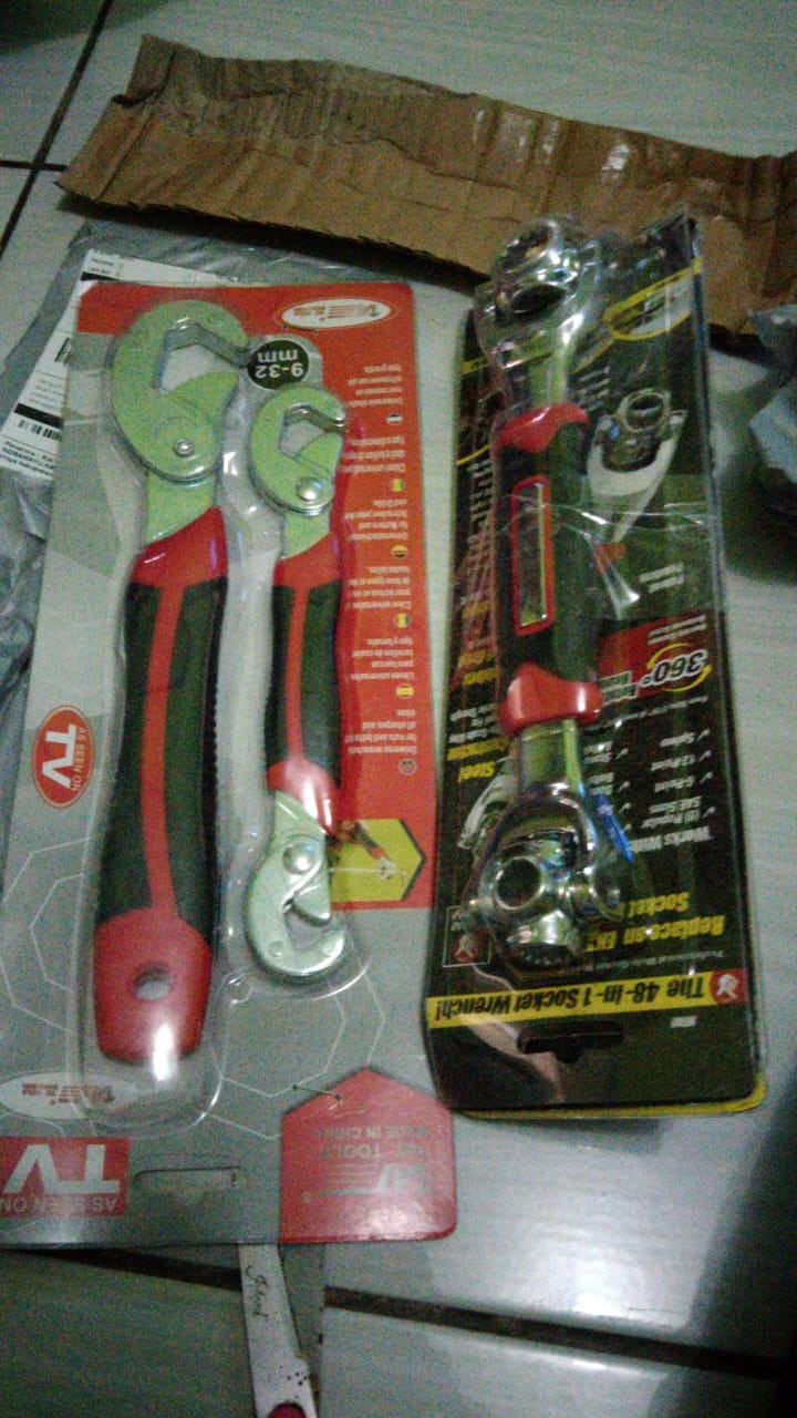 Snap N Grip Kunci Pas Inggris Serbaguna 2 Pcs