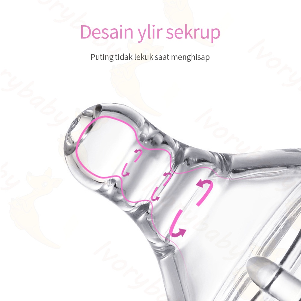 Ivorybaby Dot bayi pengganti nipple dot bayi slim neck BPA free