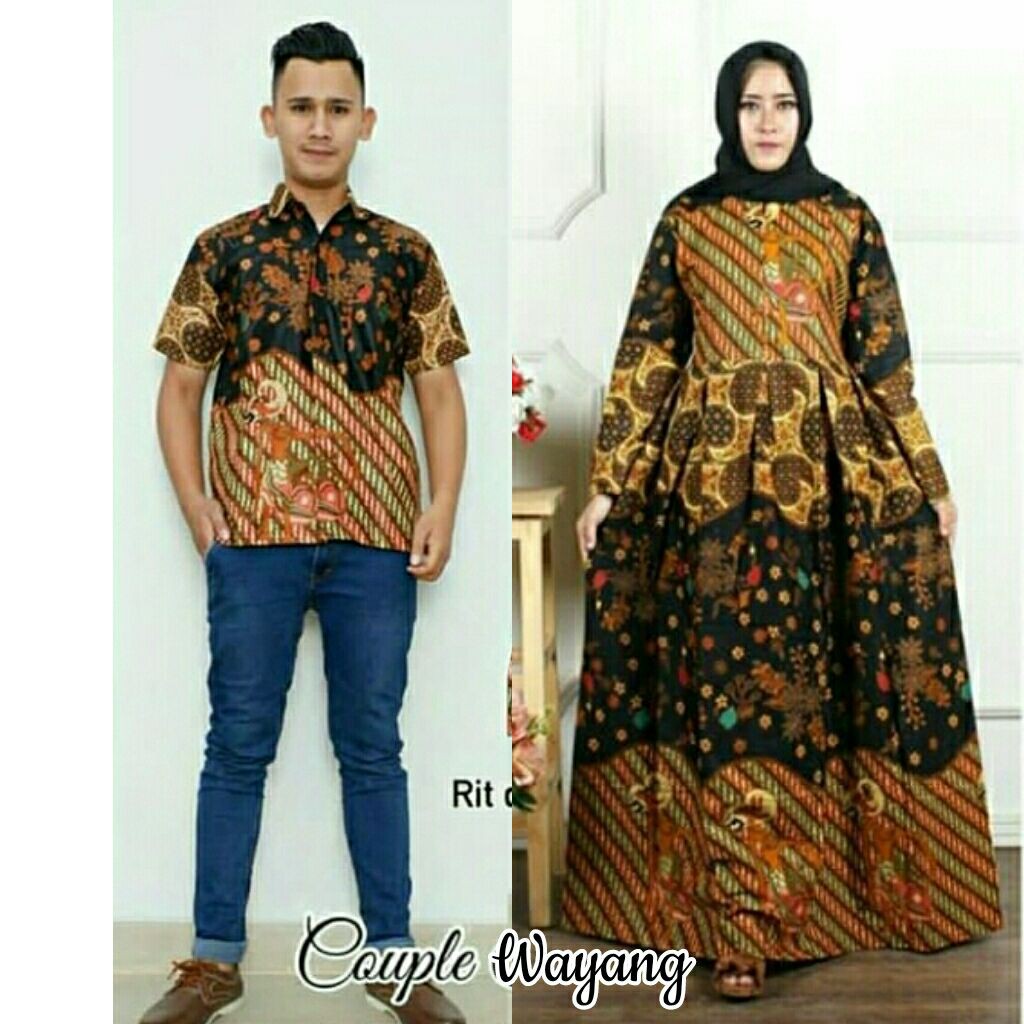 GROSIR BATIK COUPLE GAMIS WAYANG