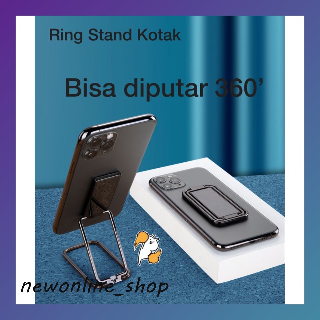 Holder bentuk ring kotak dan oval terbaru dudukan HP stand