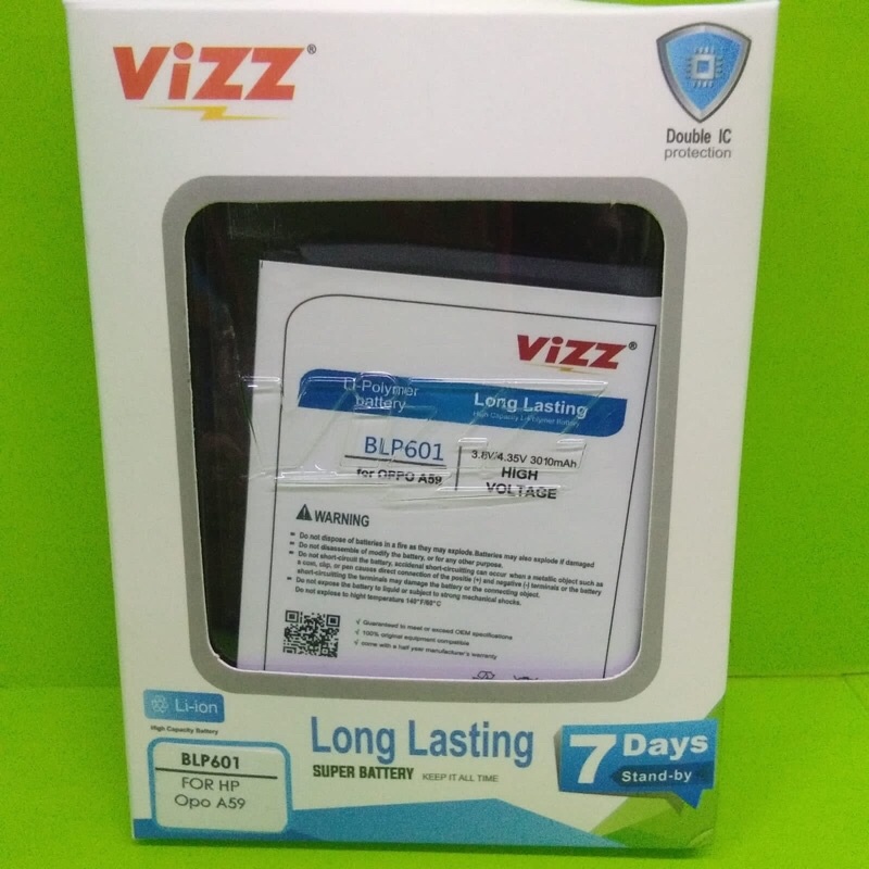 baterai double power vizz oppo a59 blp601