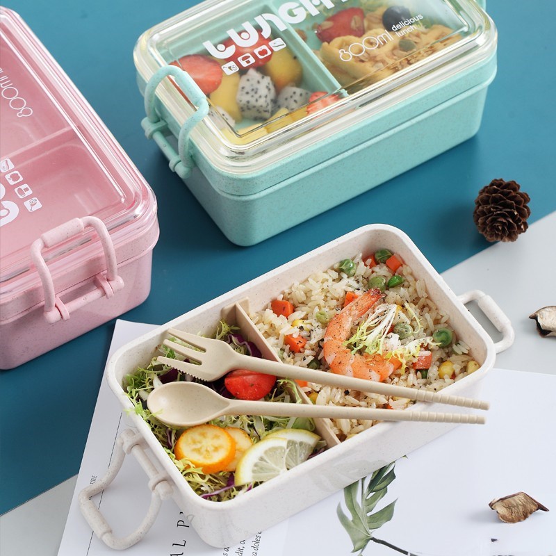 [COD] KOTAK MAKAN LUNCH BOX SET L336 KOTAK MAKAN 800ML