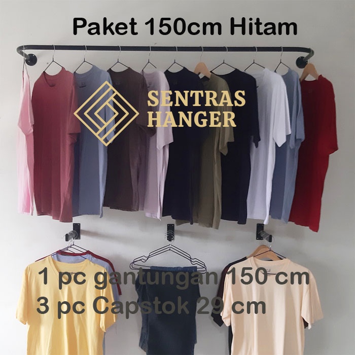 Gantungan Baju Dinding, Gantungan Baju Gawang, Paket Praktis
