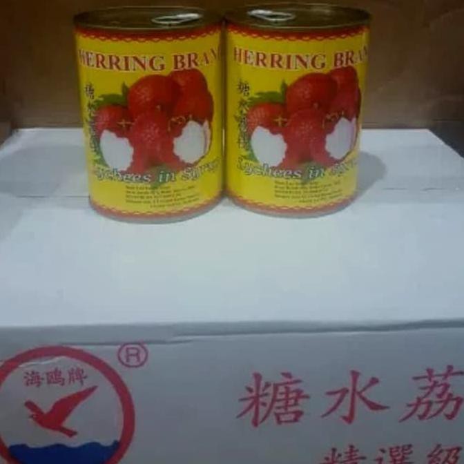

TERPOPULER Buah lychee dalam kemasan kaleng/Herring brand lychee isi 12klgx567gr BEST SELLER