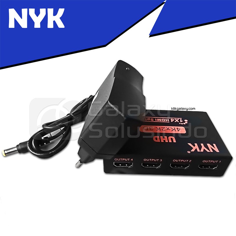 NYK 4 Port HDMI Splitter