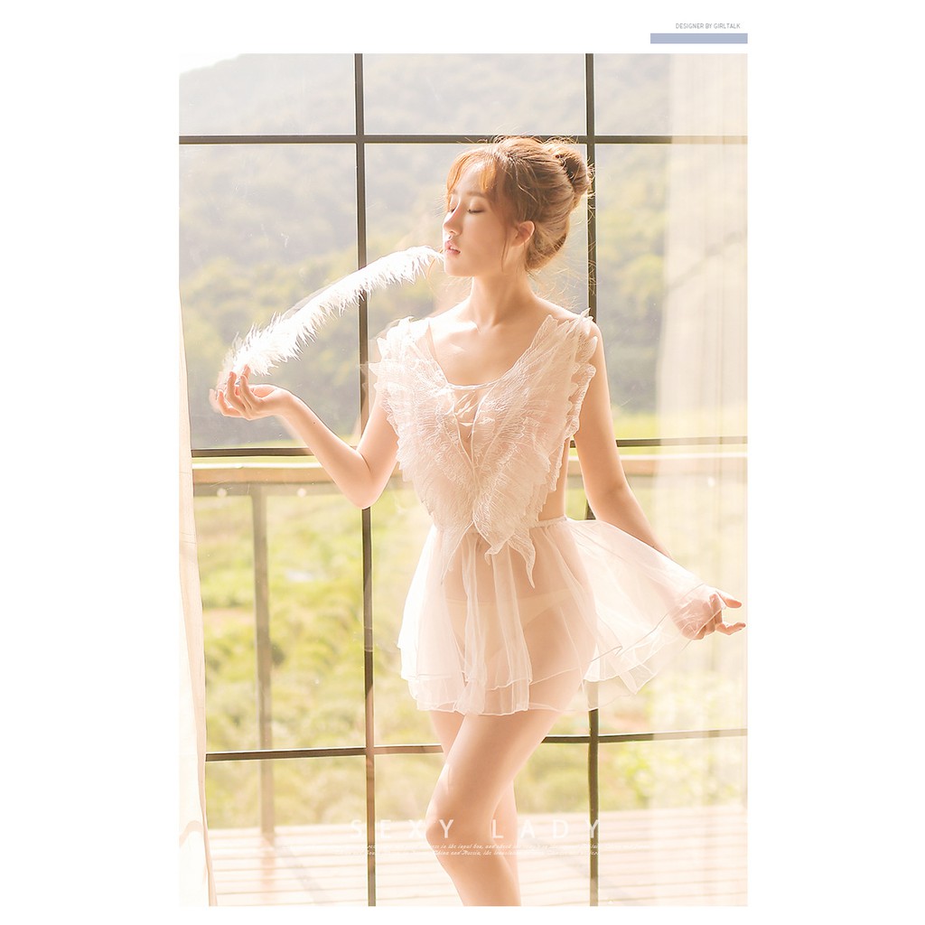 LI-93 ballerina swan ballet lingerie baju tidur wanita seksi cosplay