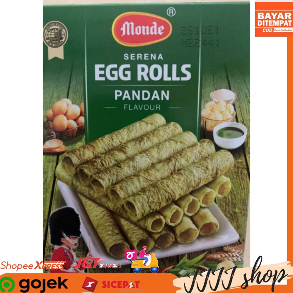 

Monde Serena Egg Roll Rasa Pandan Coklat Original 70 gr