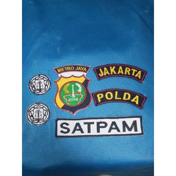 BORDIR ATRIBUT SATPAM SECURITY LENGKAP 1 SET