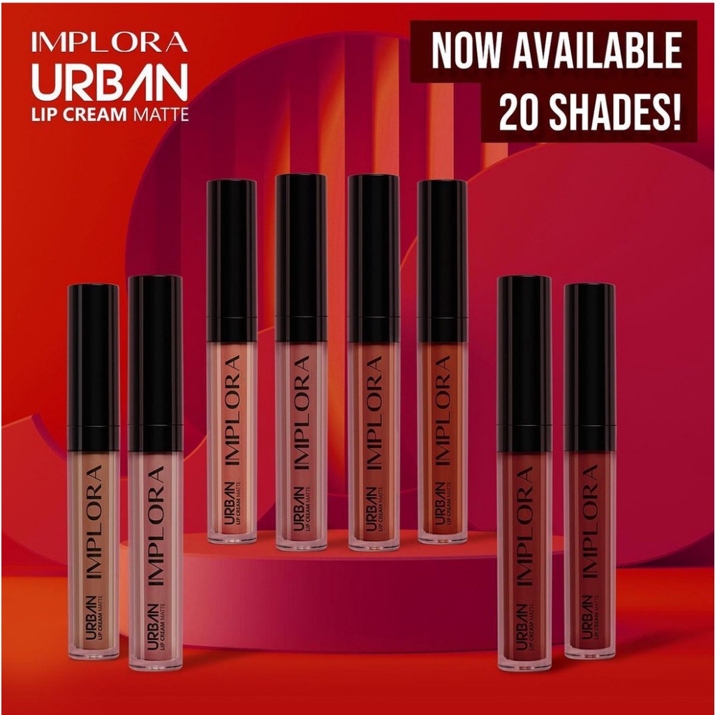 IMPLORA Lip Cream Urban Lip Cream Matte No 1-20 | ✔️BPOM