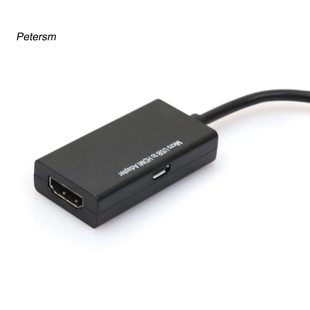 (Pt) Kabel Adapter Konverter Micro Usb Male Ke Hdmi Female Untuk Handphone / Hdtv / Monitor