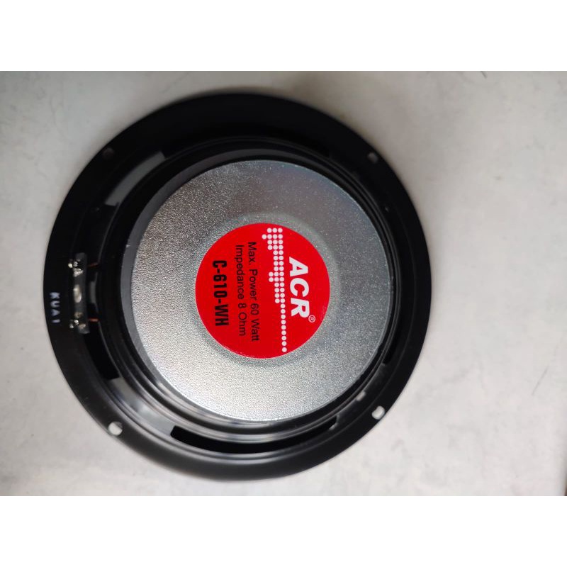 Speaker ACR 610 Woofer 6 inch 6in 60 Watt 8 ohm Original ACR C-610-WH ACR / ACR C 610 WH Woofer