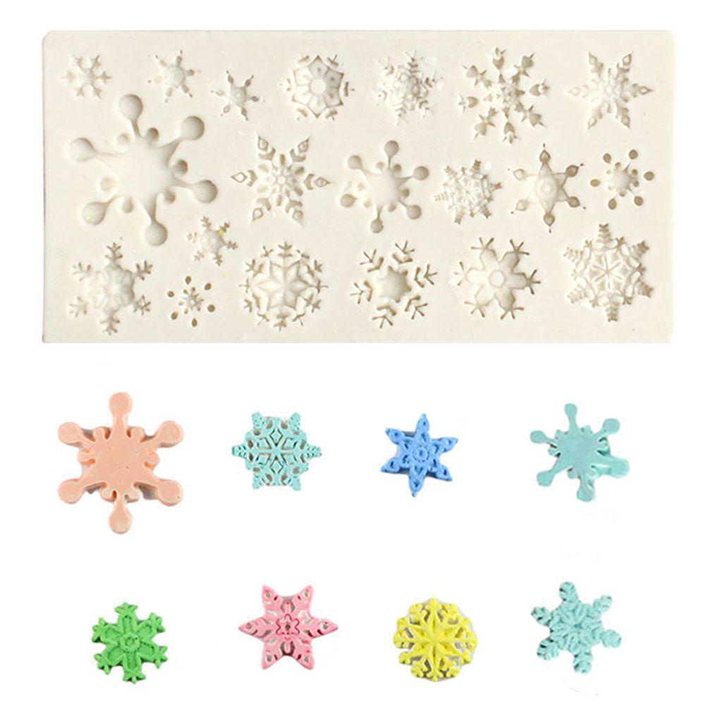 [Elegan] Cetakan Kue Timbul Nyaman Snowflake Dekorasi Kue Dessert Baking Tools