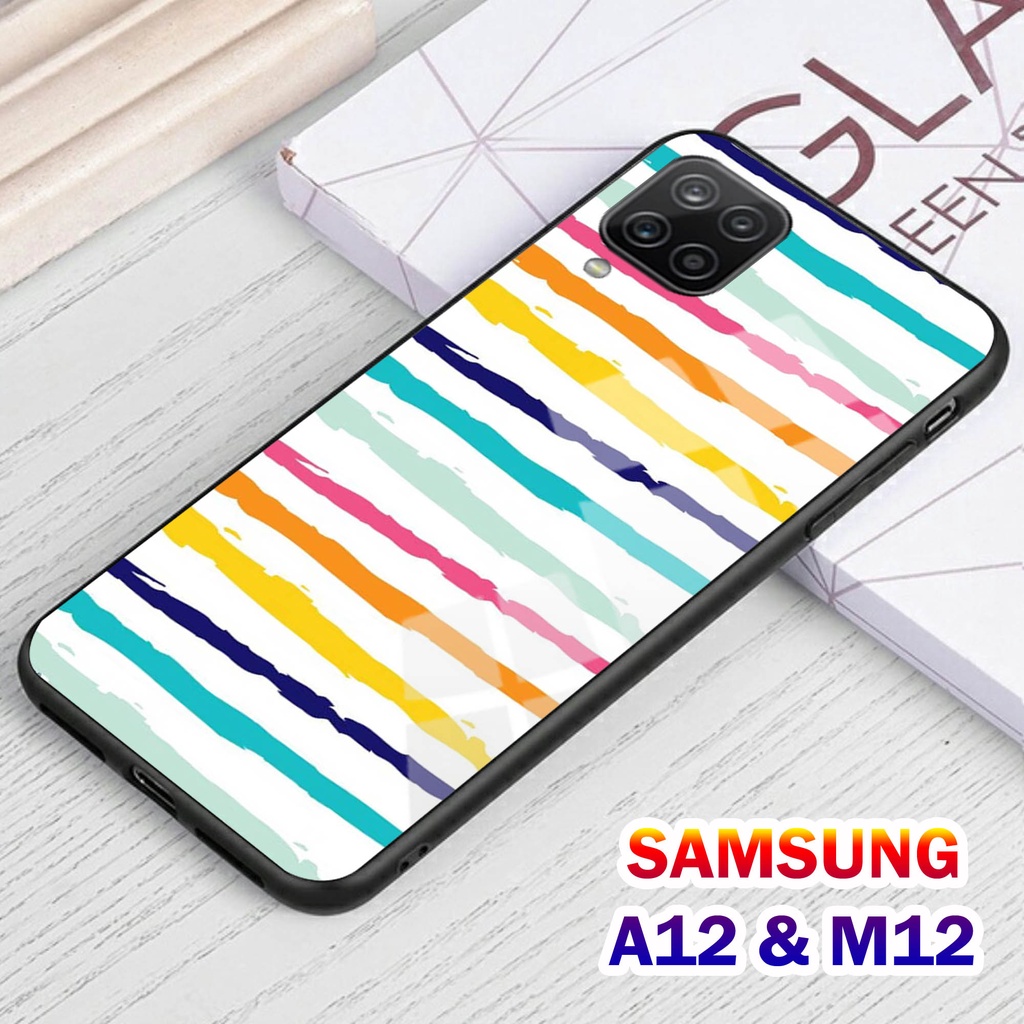 Softcase Glass Kaca SAMSUNG A12 , M12 - Casing HP SAMSUNG A12 , M12 [ S37 ].