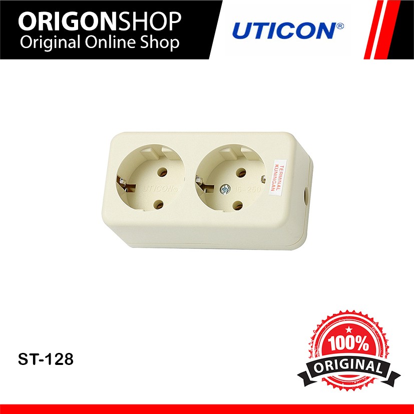 Uticon ST-128 Stop Kontak 2 Lubang