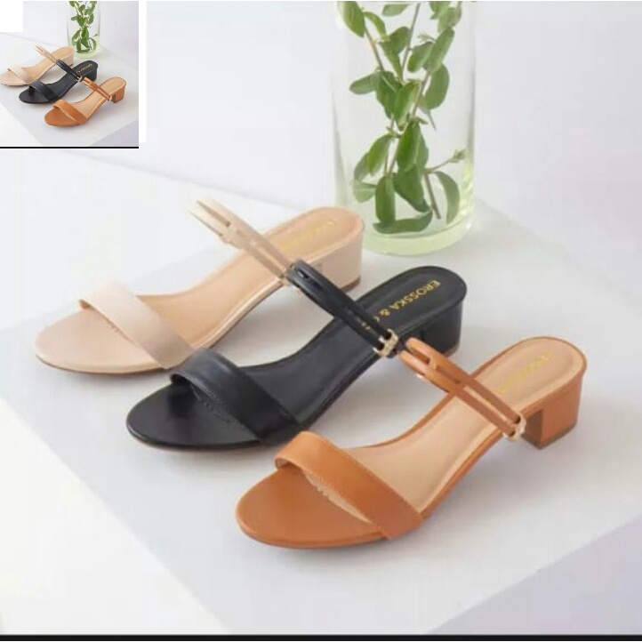 Sandal Wanita Chunky Heels 3 Cm Sendal Wanita Ter Murah PNK