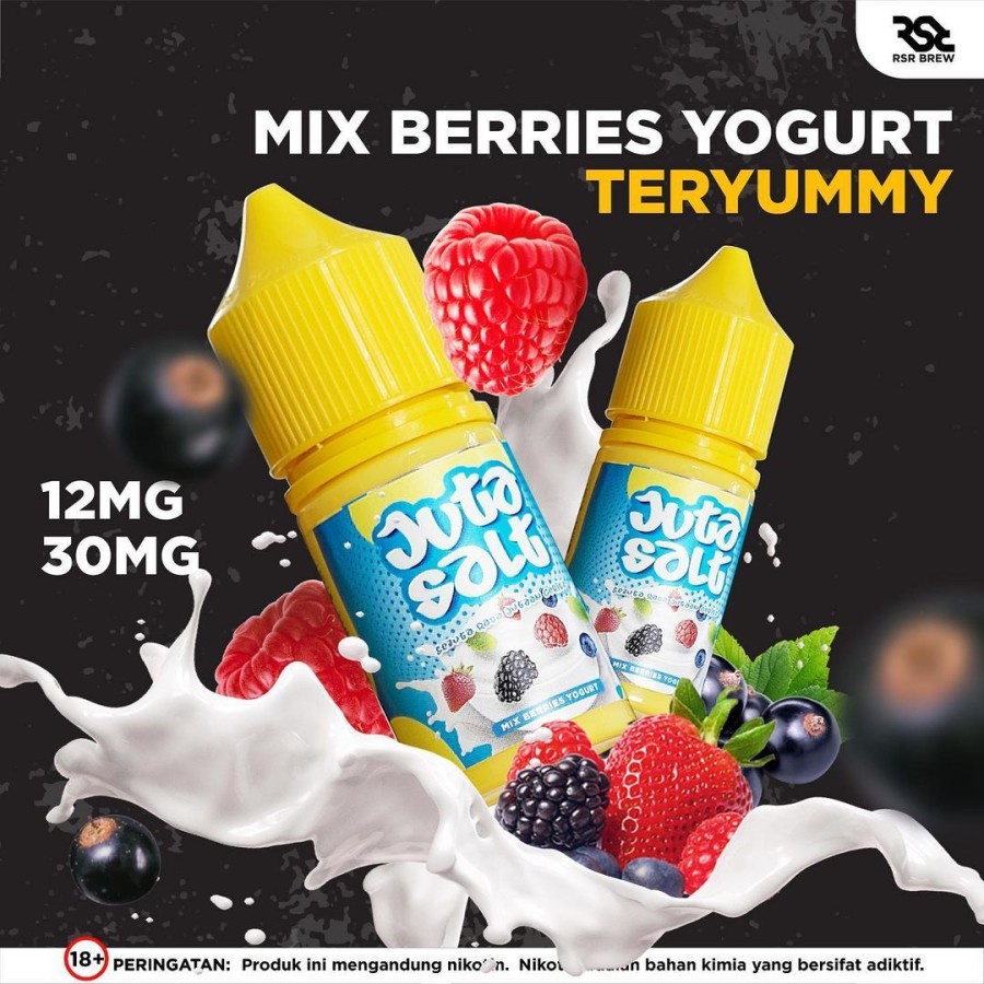Juta Salt Mix Berries Yogurt Salt Nic 30ML by RSR Brew x Vape Boss