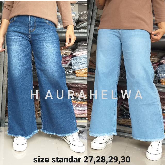 KULOT JEANS  VJ ORIGINAL HAURAHELWA  rawis polos size 27~30