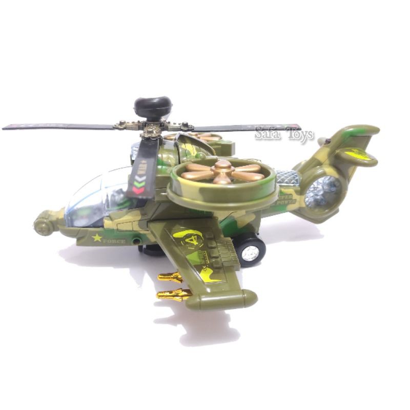 Mainan Anak HELICOPTER Model ARMY Baterai