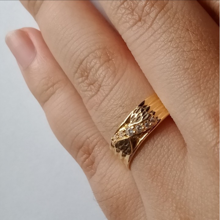 Cincin Emas 17K - 1.3 gr Kadar 750 - 1003