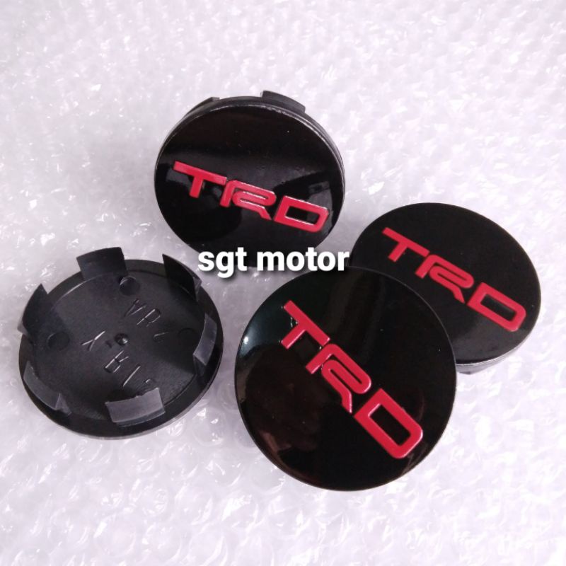 tutup velg dop roda yaris vios variasi TRD merah 5,8 cm