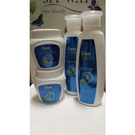 Clear & Fresh shampoo & cream conditioner anti ketombe by my way