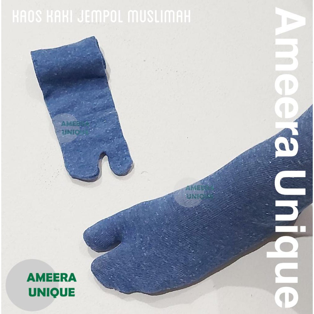 Kaos Kaki Jempol Muslimah Polos Sebetis Tebal-2