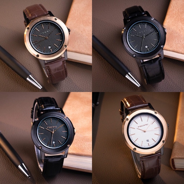 Jam Tangan Pria Original / Jam Tangan Cowok Pacific 83117 / Jam Tangan Pria Kulit PACIFIC 83117
