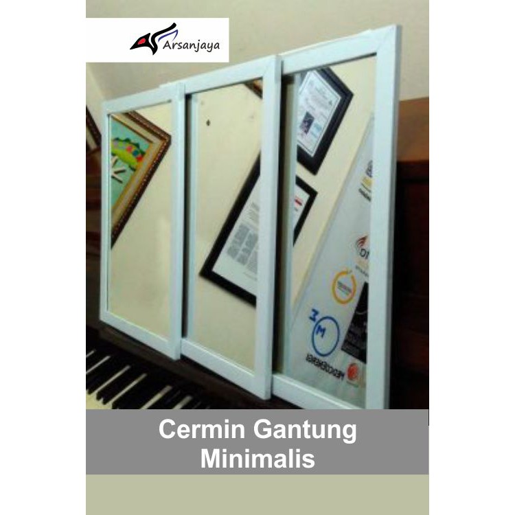  Cermin Dinding  Kaca  Gantung ukuran  25x43 cm Shopee 