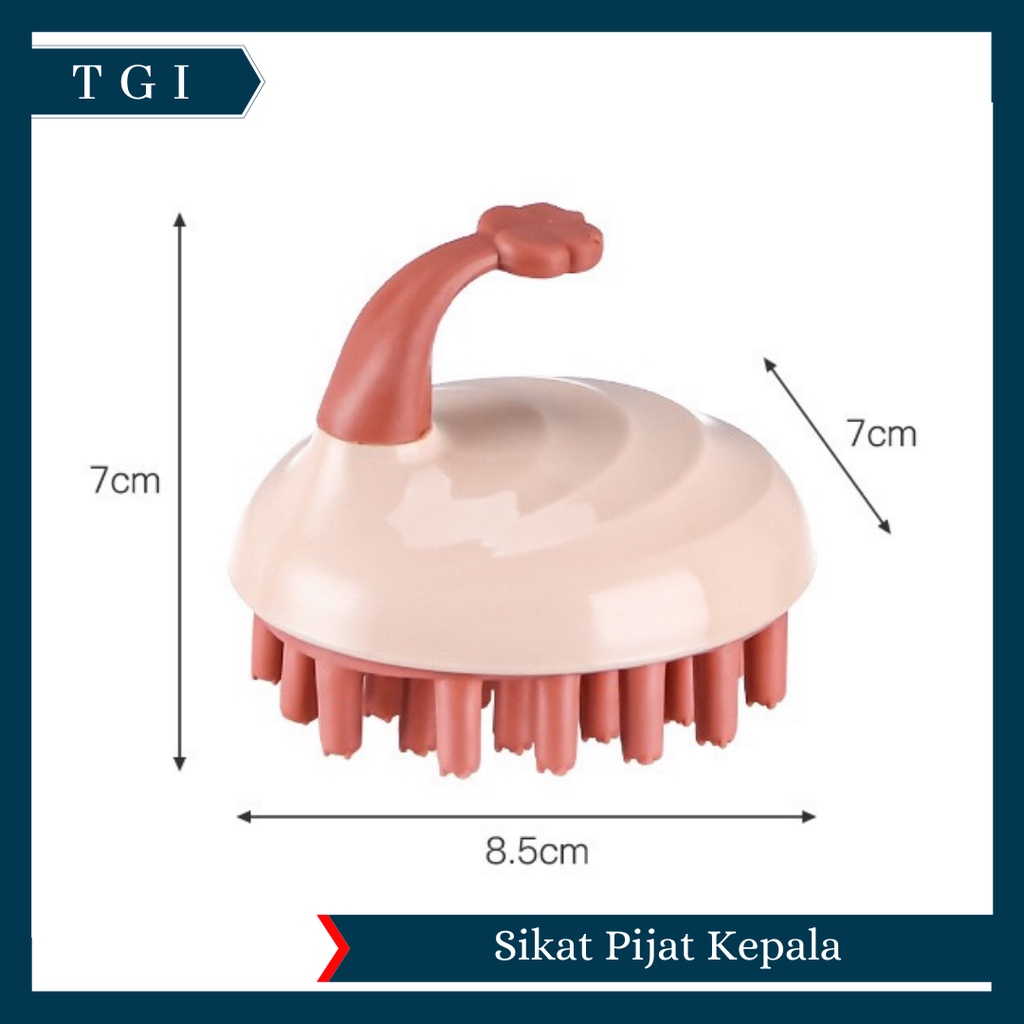 TGI - SIKAT KERAMAS SILIKON KULIT KEPALA KETOMBE SILICONE SCALP COMB WASH | SIKAT PIJAT KULIT KEPALA BAHAN SILIKON