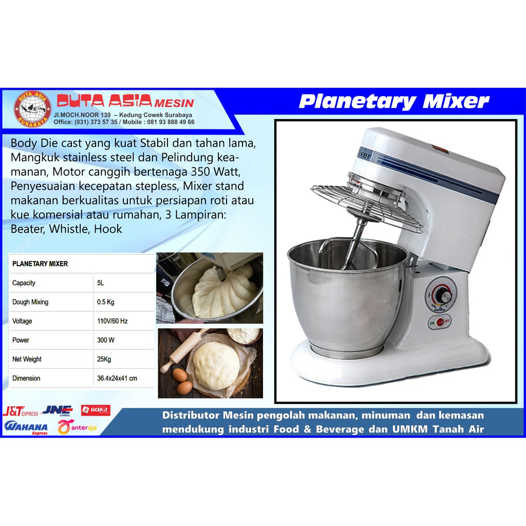 PLANETARY MIXER 5 LITER (NO COVER)