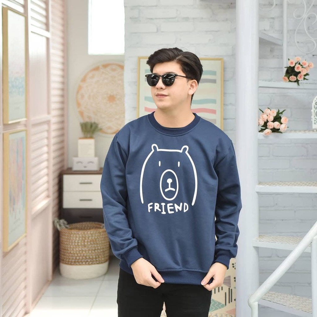 Nara Grosir - Bear Friend Sweater | Sweater Unisex Allsize fit to L