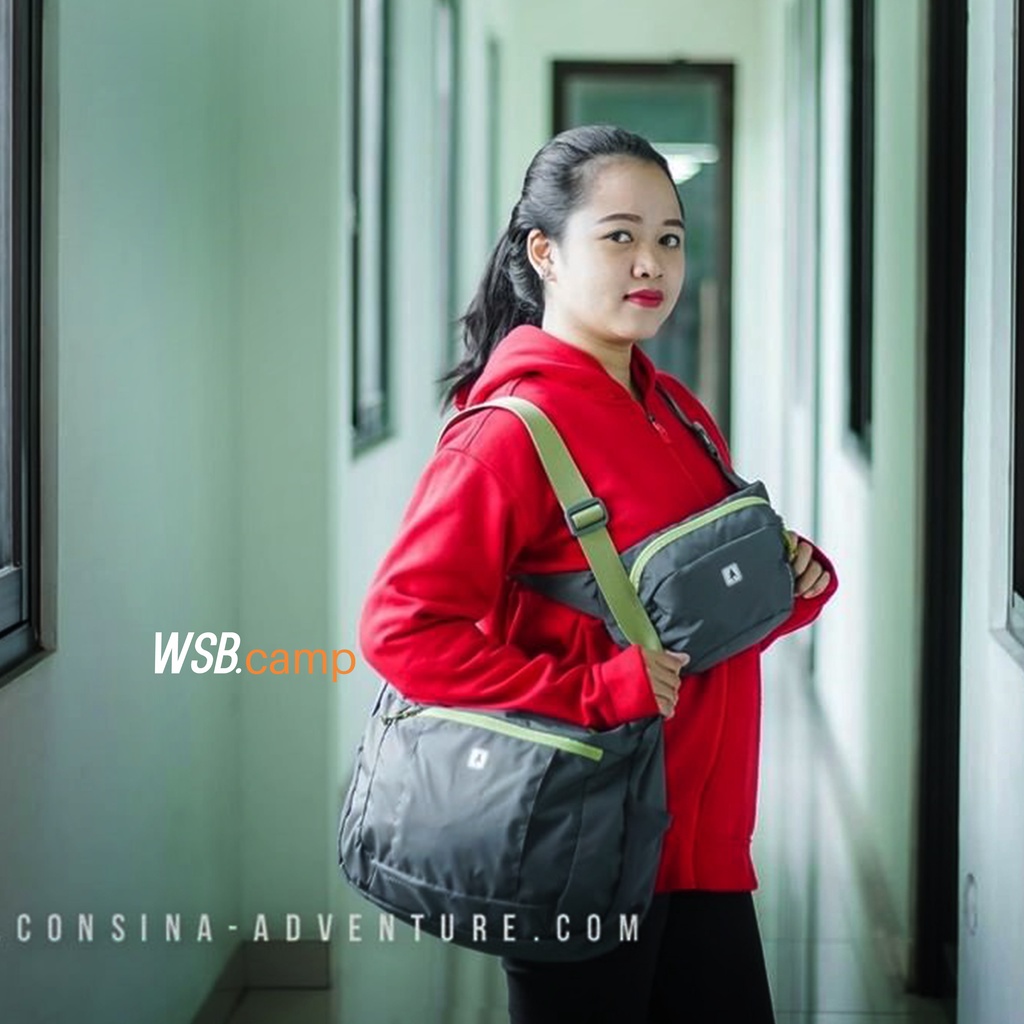 TAS CONSINA SAVANNA - Tas Selempang dan Waist Bag Sepaket