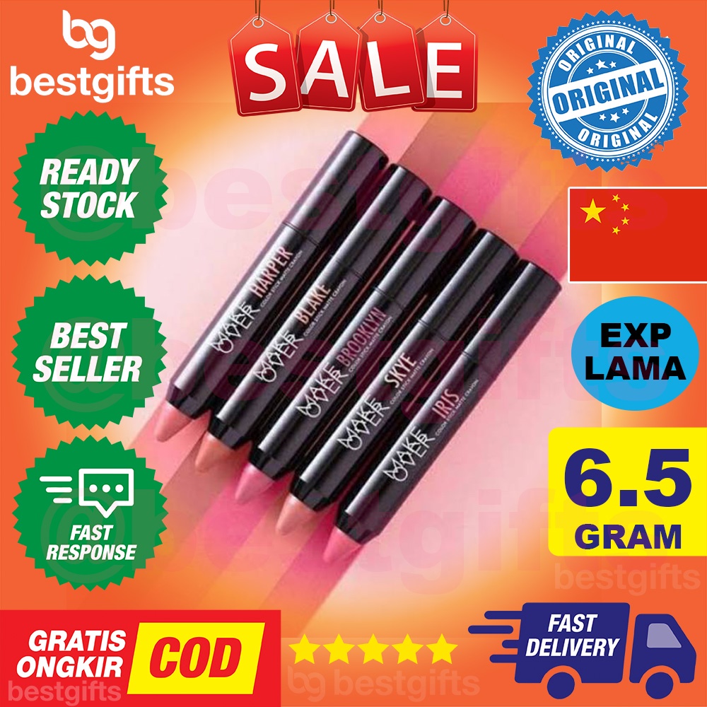 MAKE OVER MAKEOVER COLOR STICK MATTE CRAYON LIPSTIK LIPSTICK LIP GLOSS TINT STIK STICK 2.6 GRAM