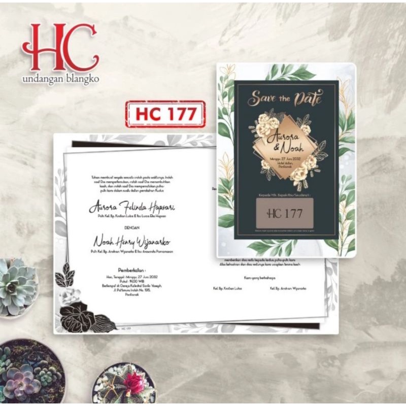 HC 177 Blangko Undangan Nikah Ultah Khitan