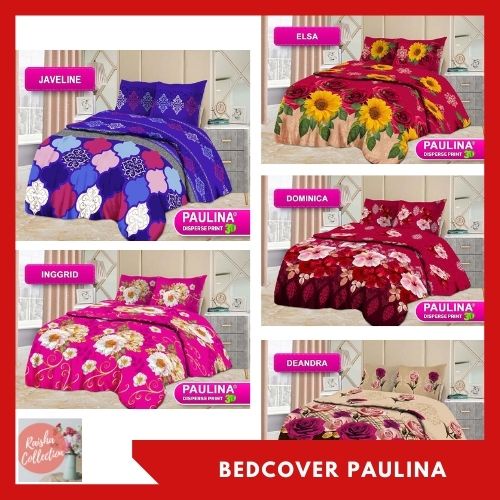 RC Bonita Paulina/Golden Roseta Bedcover Rumbai dan Flat Ukuran 180x200