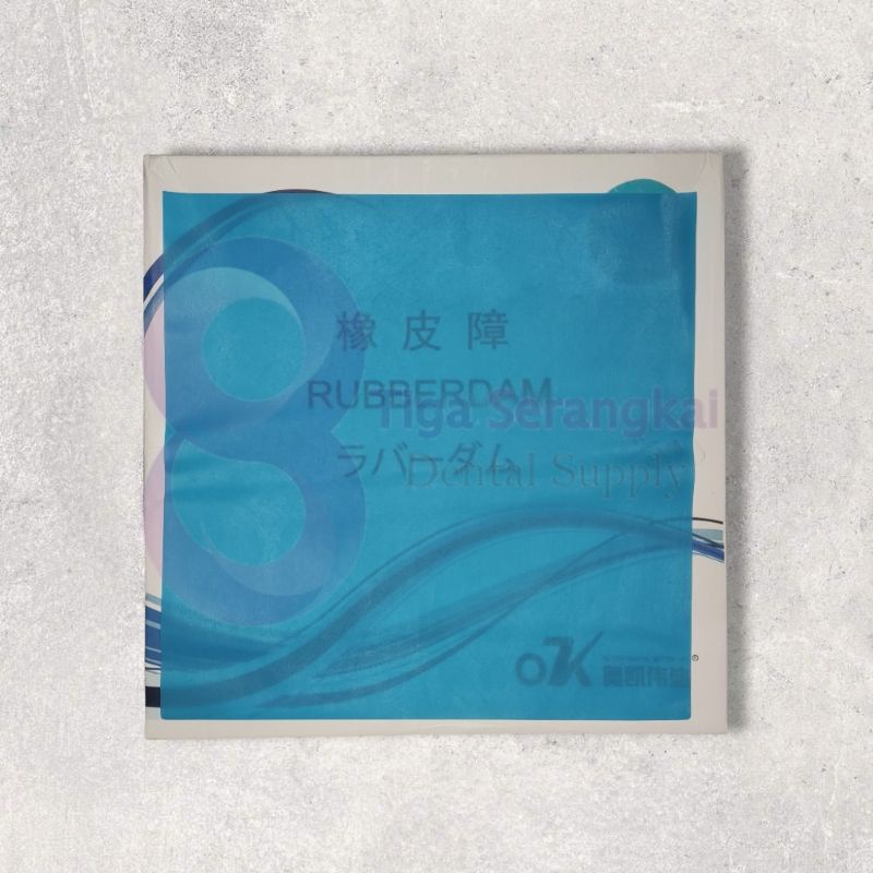 Dental Natural Latex Rubber Dam Sheet Medium per lembar