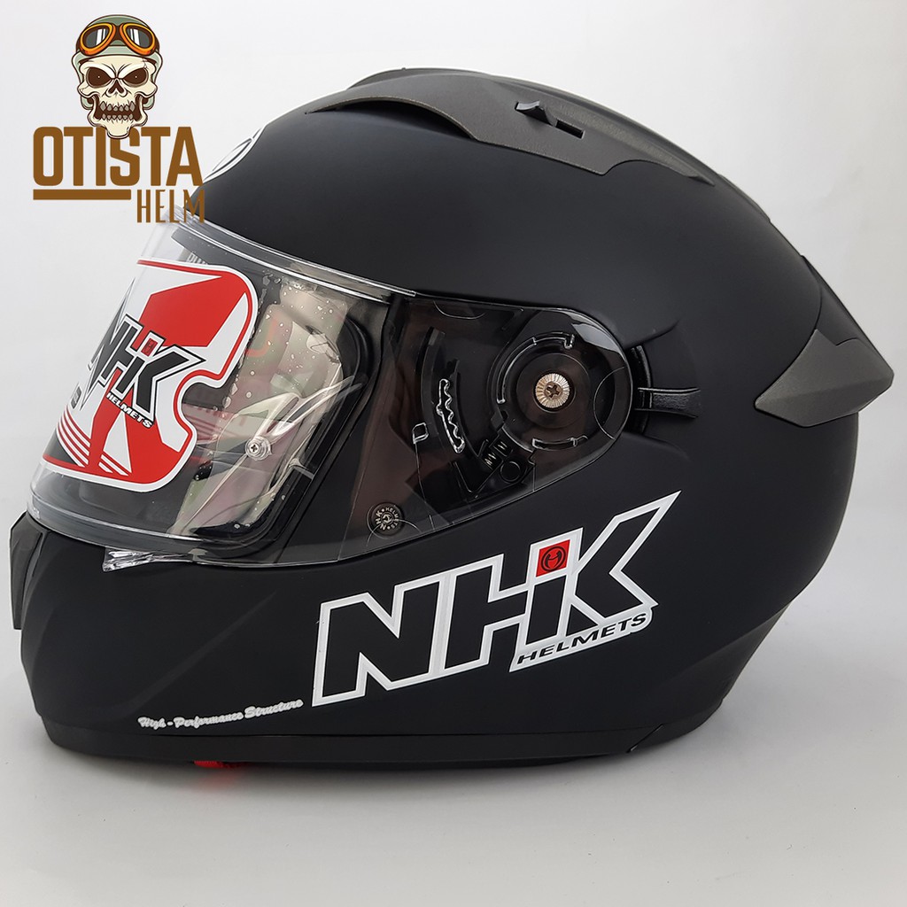 Helm Full Face Nhk Gp Prime Solid Black Doff Special Edition