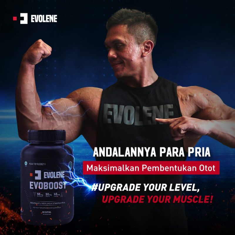 Evoboost Evolene Testosterone Booster.ada Bpom dan Halal