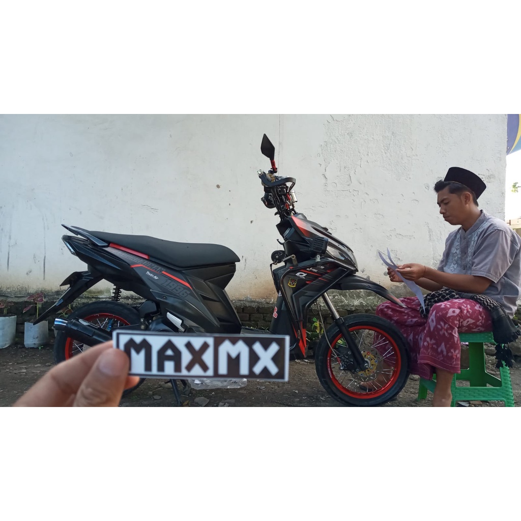 decal mio m3 hitam merah supermatic